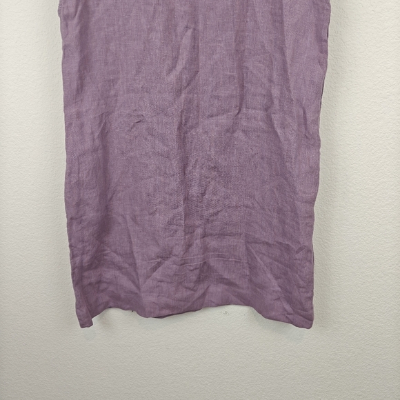 Bryn Walker 100% Linen Tunic Shift Mini Dress Lilac Size 2XS Women's - Picture 9 of 11
